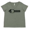 Curvy Collection Women's Fine Jersey V-Neck Tee Thumbnail
