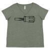 Curvy Collection Women's Fine Jersey V-Neck Tee Thumbnail
