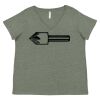 Curvy Collection Women's Fine Jersey V-Neck Tee Thumbnail