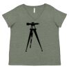 Curvy Collection Women's Fine Jersey V-Neck Tee Thumbnail