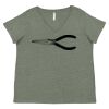 Curvy Collection Women's Fine Jersey V-Neck Tee Thumbnail