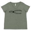 Curvy Collection Women's Fine Jersey V-Neck Tee Thumbnail