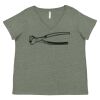 Curvy Collection Women's Fine Jersey V-Neck Tee Thumbnail