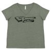 Curvy Collection Women's Fine Jersey V-Neck Tee Thumbnail