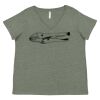 Curvy Collection Women's Fine Jersey V-Neck Tee Thumbnail