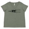 Curvy Collection Women's Fine Jersey V-Neck Tee Thumbnail