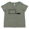 Curvy Collection Women's Fine Jersey V-Neck Tee Thumbnail