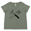 Curvy Collection Women's Fine Jersey V-Neck Tee Thumbnail