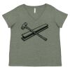 Curvy Collection Women's Fine Jersey V-Neck Tee Thumbnail