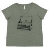 Curvy Collection Women's Fine Jersey V-Neck Tee Thumbnail