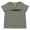 Curvy Collection Women's Fine Jersey V-Neck Tee Thumbnail