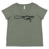 Curvy Collection Women's Fine Jersey V-Neck Tee Thumbnail