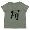 Curvy Collection Women's Fine Jersey V-Neck Tee Thumbnail