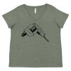 Curvy Collection Women's Fine Jersey V-Neck Tee Thumbnail