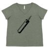 Curvy Collection Women's Fine Jersey V-Neck Tee Thumbnail