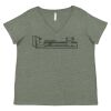 Curvy Collection Women's Fine Jersey V-Neck Tee Thumbnail