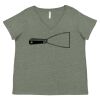 Curvy Collection Women's Fine Jersey V-Neck Tee Thumbnail