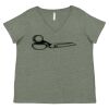 Curvy Collection Women's Fine Jersey V-Neck Tee Thumbnail