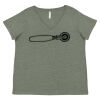 Curvy Collection Women's Fine Jersey V-Neck Tee Thumbnail