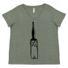 Curvy Collection Women's Fine Jersey V-Neck Tee Thumbnail