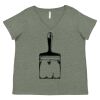 Curvy Collection Women's Fine Jersey V-Neck Tee Thumbnail