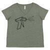 Curvy Collection Women's Fine Jersey V-Neck Tee Thumbnail
