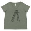 Curvy Collection Women's Fine Jersey V-Neck Tee Thumbnail