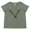 Curvy Collection Women's Fine Jersey V-Neck Tee Thumbnail