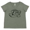 Curvy Collection Women's Fine Jersey V-Neck Tee Thumbnail