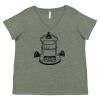 Curvy Collection Women's Fine Jersey V-Neck Tee Thumbnail
