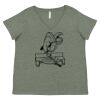 Curvy Collection Women's Fine Jersey V-Neck Tee Thumbnail
