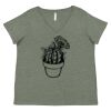 Curvy Collection Women's Fine Jersey V-Neck Tee Thumbnail