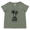 Curvy Collection Women's Fine Jersey V-Neck Tee Thumbnail