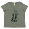 Curvy Collection Women's Fine Jersey V-Neck Tee Thumbnail