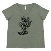 Curvy Collection Women's Fine Jersey V-Neck Tee Thumbnail