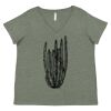 Curvy Collection Women's Fine Jersey V-Neck Tee Thumbnail