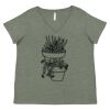 Curvy Collection Women's Fine Jersey V-Neck Tee Thumbnail