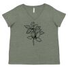 Curvy Collection Women's Fine Jersey V-Neck Tee Thumbnail