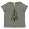 Curvy Collection Women's Fine Jersey V-Neck Tee Thumbnail