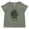 Curvy Collection Women's Fine Jersey V-Neck Tee Thumbnail