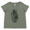 Curvy Collection Women's Fine Jersey V-Neck Tee Thumbnail