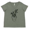Curvy Collection Women's Fine Jersey V-Neck Tee Thumbnail