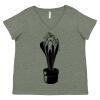 Curvy Collection Women's Fine Jersey V-Neck Tee Thumbnail