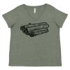 Curvy Collection Women's Fine Jersey V-Neck Tee Thumbnail