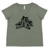 Curvy Collection Women's Fine Jersey V-Neck Tee Thumbnail