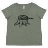 Curvy Collection Women's Fine Jersey V-Neck Tee Thumbnail