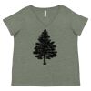 Curvy Collection Women's Fine Jersey V-Neck Tee Thumbnail