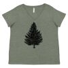 Curvy Collection Women's Fine Jersey V-Neck Tee Thumbnail