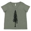Curvy Collection Women's Fine Jersey V-Neck Tee Thumbnail