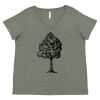 Curvy Collection Women's Fine Jersey V-Neck Tee Thumbnail
